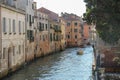 Famous water streets of historic center of Venice, Italy Royalty Free Stock Photo