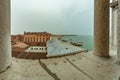 VENICE, ITALY - August 02, 2019: Interior of Doge s Palace - Palazzo Ducale. Grand Canal View. Doge s Palace is one of the main Royalty Free Stock Photo