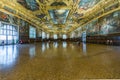 VENICE, ITALY - August 02, 2019: Interior of Doge s Palace - Palazzo Ducale, the Senate Chamber. Doge s Palace is one of the main Royalty Free Stock Photo