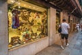 VENICE, ITALY - August 03, 2019: Narrow pedestrian streets of Venice bitween the channels. Some quiet places almost without people Royalty Free Stock Photo