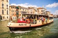 VENICE, ITALY - AUGUST 17, 2016: Vaporetto (passanger boat) at Grand Canal in Venice on August 17, 2016 in Venice, Italy