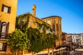 VENICE, ITALY - AUGUST 21, 2016: View on the cityscape and lovely bridge on the canal of Venice on August 21, 2016 in Venice Royalty Free Stock Photo