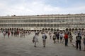 View of Piazza San Marco in Venice. People sightseeing