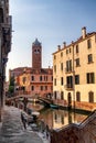 Venice, Italy. Bell tower of Santa Fosca church Royalty Free Stock Photo