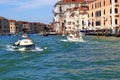 Venice, Italy. Boats with people in Grand Canal