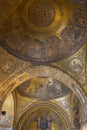 Ceiling mosaics of the St Mark`s Basilica in Venice Royalty Free Stock Photo