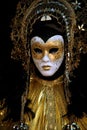 Venice, Italy - 02 14 2012: A colombina lady mask at the venetian carnival