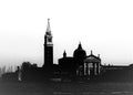 Venice, Italy, December 28, 2018 Basilica of San Giorgio seen from Piazza San Marco, one of the best known symbols of the city