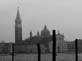 Venice, Italy, December 28, 2018 view from San Marco square of the Church of San Giorgio Maggiore