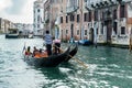 VENICE, ITALY/EUROPE - OCTOBER 12 : Gondolier ferrying people in