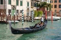 VENICE, ITALY/EUROPE - OCTOBER 12 : Gondolier ferrying people in