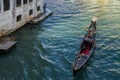 VENICE, ITALY/EUROPE - OCTOBER 12 : Gondolier plying his trade o