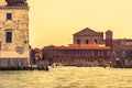 Historic houses along the lagoon Venice