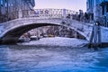 A bridge and the entrance to a small canal venice