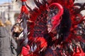 VENICE / ITALY - February 6 2016: Carnival performers participate this event in Piazza San Marco in Venice, Italy. The tradition b Royalty Free Stock Photo