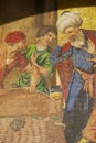 Fragment of the mosaic of Saint Mark`s Basilica in Venice, Italy.
