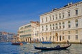 A gondola ride through the Grand Canal of Venice Royalty Free Stock Photo