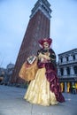 Venice, Italy - February 6 2018 - The Masks of carnival 2018. Royalty Free Stock Photo