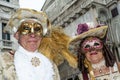 Venice, Italy - February 7 2018 - The Masks of carnival 2018. Royalty Free Stock Photo