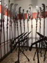 medieval weapons in Correr Museum in Venice city