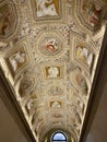 ornamental ceiling in gallery in Correr Museum