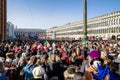 San Marco Square full of people during Carnival of Venice 2018