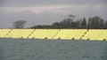 Venice, Italy - Flood barriers deployed to avoid floods