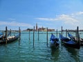 Venice, Italy. Gondolas on Grand Canal Royalty Free Stock Photo