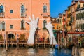 Venice, Italy. Grand Canal, Monumental sculpture.