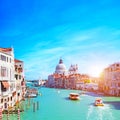 Venice, Italy. Grand Canal and the Salute Royalty Free Stock Photo