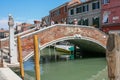 Venice Italy, 29/03/2019 interesting view of Venice Burano with details of the historic city and the canals with gondolas and chur