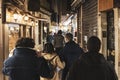 Crowd of people in Venice scene at night Royalty Free Stock Photo