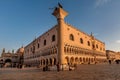 Doge`s Palace Palazzo Ducale at San Marco square at night in Venice, Italy Royalty Free Stock Photo