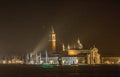 Venice, Italy, January 28, 2020 Basilica of San Giorgio seen from Piazza San Marco, one of the best known symbols of the city