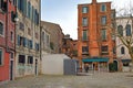 Main square of Ghetto Novo in Venice Royalty Free Stock Photo