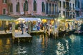 Grand Canal Night Scene, Venice, Italy Royalty Free Stock Photo