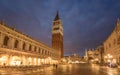 Piazza San Marco San Marco square at night in Venice, Italy Royalty Free Stock Photo