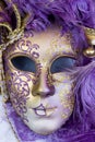 Venice, Italy - January 31, 2016: Traditional carnival masks for sale in a shop in Venice Royalty Free Stock Photo