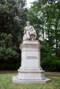 The monument of Pietro Paleocapa by sculptor Luigi Ferrari in garden Papadopoli