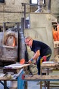 Traditional glass factory on the island of Murano near Venice