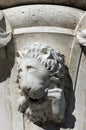 Venice, Italy - July 14, 2016: detail of a statue of a lion in a Royalty Free Stock Photo