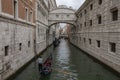 Venice / Italy - July 21, 2019: Gondolas ride and bridge of sighs Royalty Free Stock Photo