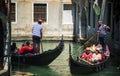VENICE, ITALY - JULY 12 : Gondolier in Venice Italy