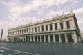 Panoramic view of facade of Museo Correr and Piazza San Marco