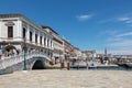 People visit San Marko square with San Marco cathedral and Doges Palace in Venice, Italy Royalty Free Stock Photo