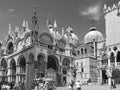 peopole enjoy visiting the doges palace and st. Mark\'s cathedral at st. Mark\'s square in Venice, Italy Royalty Free Stock Photo