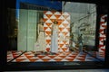 Venice, Italy - July 04, 2022: Showcase of Prada store in Venice,  Italy Royalty Free Stock Photo