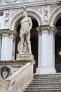 Mars Statue at the Giants Staircase in Venice Royalty Free Stock Photo