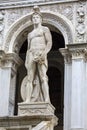 Mars Statue at the Giants Staircase in Venice Royalty Free Stock Photo