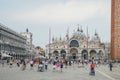 Tourists in Saint Mark`s Square Piazza San Marco in Venice, Italy Royalty Free Stock Photo